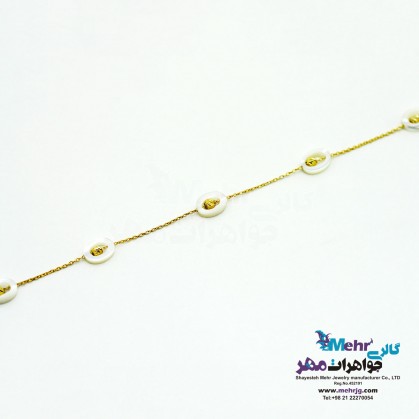 Gold and Stone Bracelet - Orb Cut Design-SB0105